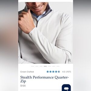 Peter Millar Stealth Performance Quarter-Zip (Crown Crafted - Tailored Fit)